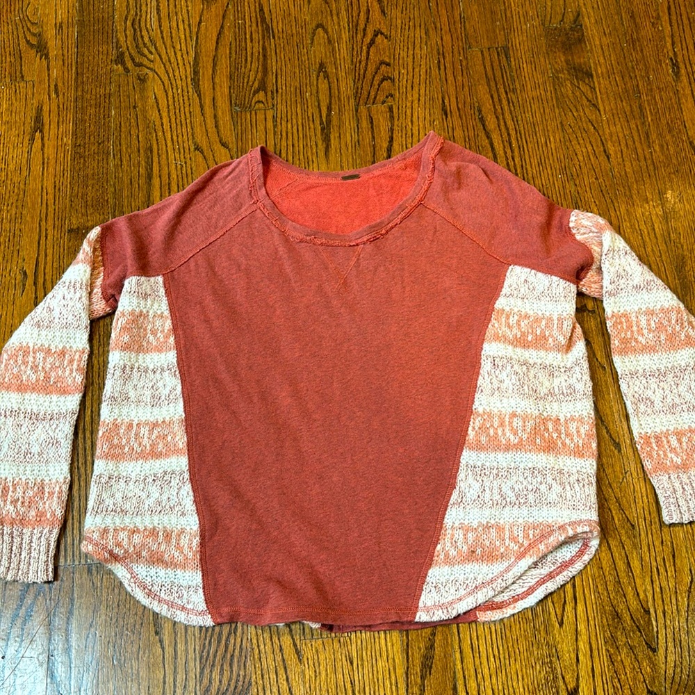 Free People Hacci mixed media sweater